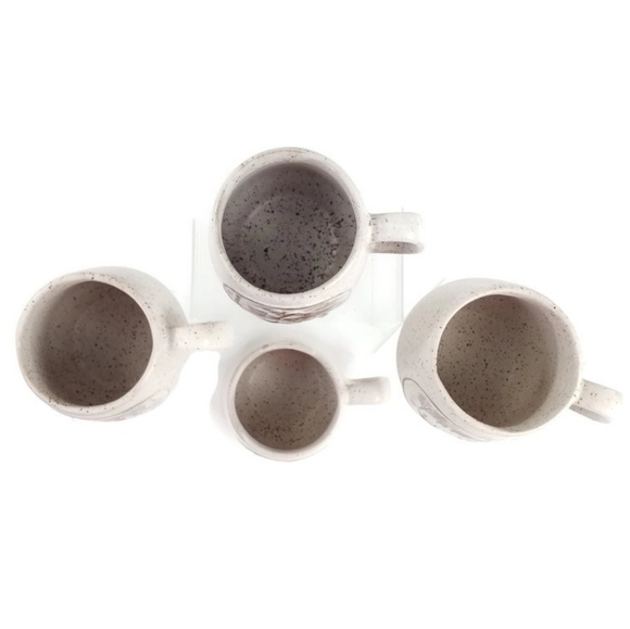 Goss Vintage Drip Glaze Pottery Mug Set-4 Pieces - Picture 6 of 8